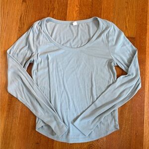 Away Soft Blue Long Sleeve Tee